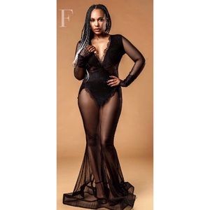 Beautiful black mesh Michael Costello dress